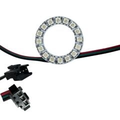 WS2812B Matrix Dijital Esnek Ekran 16 Led Halka RGB Led Ayrı Ayrı Adresli Matrix Ekran 5V Dış Çap 48mm İç Çap 30mm
