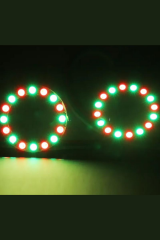 WS2812B Matrix Dijital Yuvarlak Pixel Led 16 Led Halka RGB Led Ayrı Ayrı Adresli Matrix Ekran 5V Dış Çap 48mm İç Çap 30mm