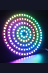 WS2812B Matrix Dijital Yuvarlak Pixel Led 8 Led Halka RGB Led Ayrı Ayrı Adresli Matrix Ekran 5V Dış Çap 28mm İç Çap 13mm