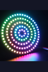 WS2812B Matrix Dijital Esnek Ekran 8 Led Halka RGB Led Ayrı Ayrı Adresli Matrix Ekran 5V Dış Çap 28mm İç Çap 13mm