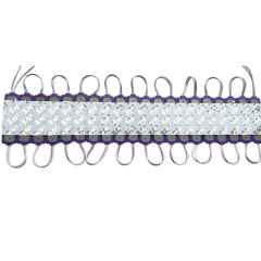 12 Volt Mor 3 Watt 3’lü Lensli 3030 Reklamcı Modül (10 Adet)
