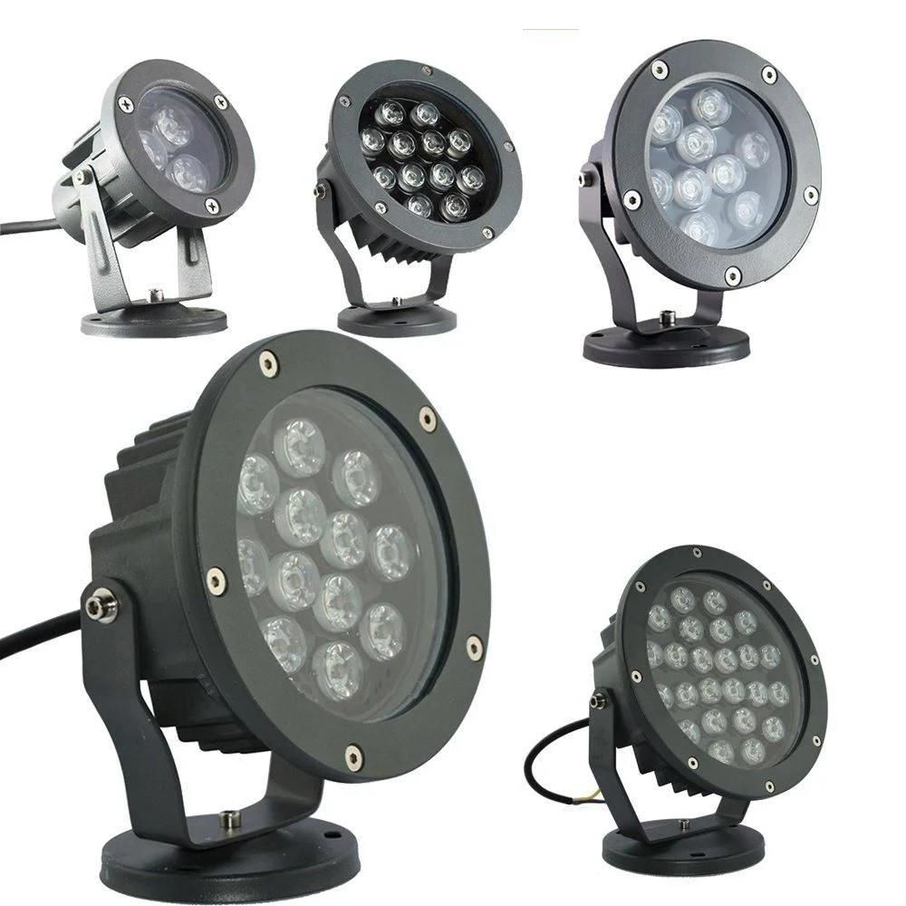 Bahce ve  Ağaç Led Aydınlatma Armatürleri Kırmızı-Mavi 12W (Dış Çapı 18,5cm) Işık Güçü=120W-1680lm