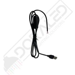 100 cm Swich li USB Erkek Kablo 2 Amper Ucu Açık Anahtarlı Siyah USB Kablo