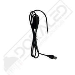 100 cm Swich li USB Erkek Kablo 2 Amper Ucu Açık Anahtarlı Siyah USB Kablo