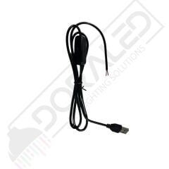 100 cm Swich li USB Erkek Kablo 2 Amper Ucu Açık Anahtarlı Siyah USB Kablo