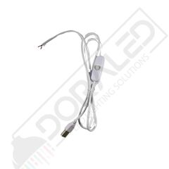 100 cm Swich li USB Erkek Kablo 2 Amper Ucu Açık Anahtarlı Beyaz USB Kablo