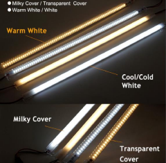 220 Volt 2835 Çubuk Led 30 CM Kasalı Dim Edilebilir Bar Led 220v Gün Işığı 3000-3200K-Şeffaf Cam