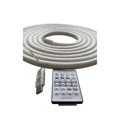 360 DERECE NEON PİXEL KUMAŞ KAPLI LED USB GİRİŞLİ RF KUMANDALI 5M