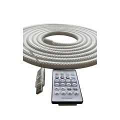 360 DERECE NEON PİXEL KUMAŞ KAPLI LED USB GİRİŞLİ RF KUMANDALI 5M