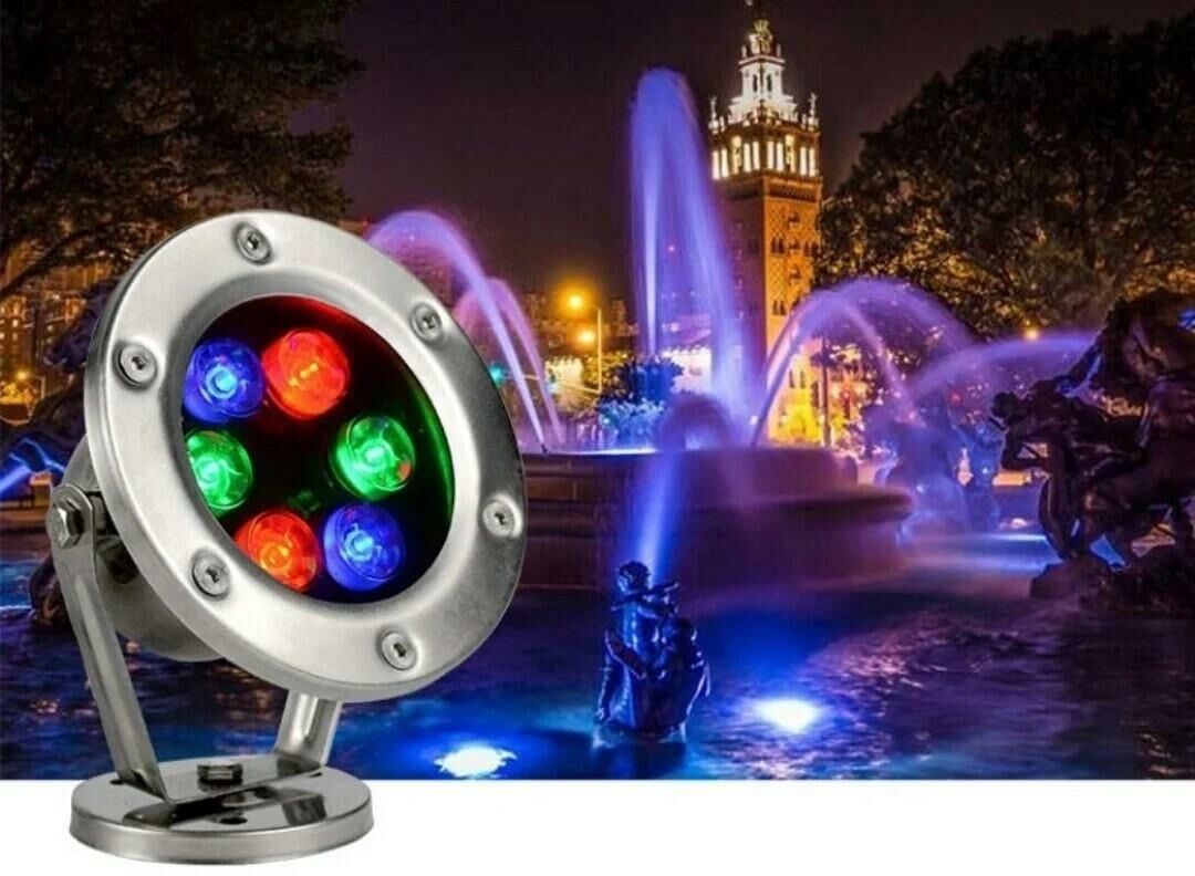 Paslanmaz Havuz Armatürleri (Epoksili) Amber (Sarı) 9W (Dış Çapı 14,5cm) Işık Güçü=90W-1260lm