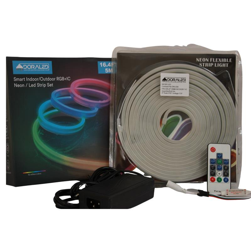 6X12MM RGB Pixel Neon Set RF Uzaktan Kumandalı WS2811 Magic Neon