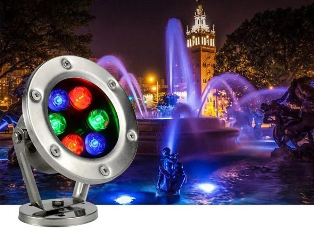 Paslanmaz Havuz Armatürleri (Epoksili) Kırmızı 18W (Dış Çapı 19cm) Işık Güçü=180W-2520lm