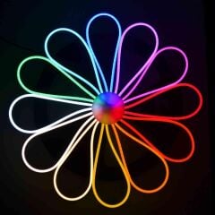 Tuya Destekli Bluetooth Kontrollü 6x12mm Esnek RGB Neon Şerit Led Set 5M