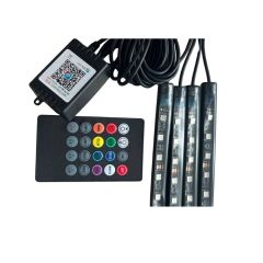 Araç Altı RGB Led Aydınlatma Şerit Led 4'Lü Set 90*120cm APP Kontrollü İP68 Su Geçirmez
