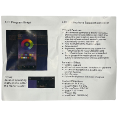COB RGB ŞERİT LED SET BLUETOOTH KONTROLLÜ 360/1M LEDLİ 10 METRE PLASTİK ADAPTÖR