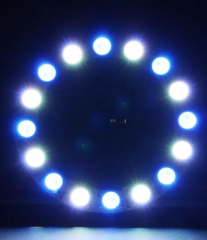 WS2812B Matrix Dijital Yuvarlak Pixel Led 45 Led Dış Çap 120mm İç Çap 100mm Halka ARGB Magic Led Ayrı Ayrı Adresli Matrix Ekran 5V