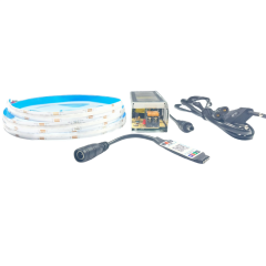COB RGB ŞERİT LED SET BLUETOOTH KONTROL(SİYAH) 360/1M LEDLİ 5 METRE ADAPTÖRLÜ SET