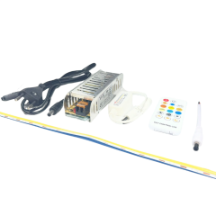 TUNABLE COB ŞERİT LED SET RF KUMANDALI ÇİFT RENKLİ COB ŞERİT LED 5M ADAPTÖRLÜ SET