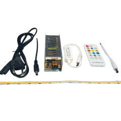 TUNABLE COB ŞERİT LED SET RF KUMANDALI ÇİFT RENKLİ COB ŞERİT LED 5M ADAPTÖRLÜ SET
