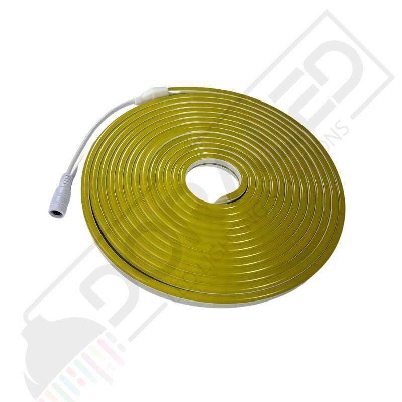 12 Volt 6x12mm Lemon Yellow Esnek Neon Led 5 Metre (2.5 cm'de Kesilebilir.)