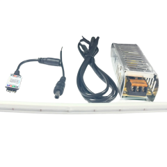Bluetooth Kontrollü 6x12mm Esnek RGB Neon Şerit Led Set 5 Metre Adaptörlü Set