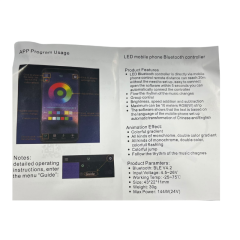 Bluetooth Kontrollü 6x12mm Esnek RGB Neon Şerit Led Set 5 Metre Adaptörlü Set