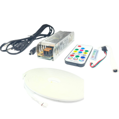 Müzik Modlu RF Kontrollü 6x12mm Esnek PİXEL RGB Neon Şerit Led Set 5 Metre Adaptörlü Set