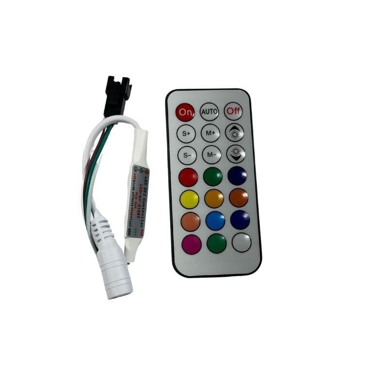 SP104E WS2811-WS2812 Volt ARGB Pixel Kontrol Devresi 21 Tuşlu RF Kumandalı Magic Led