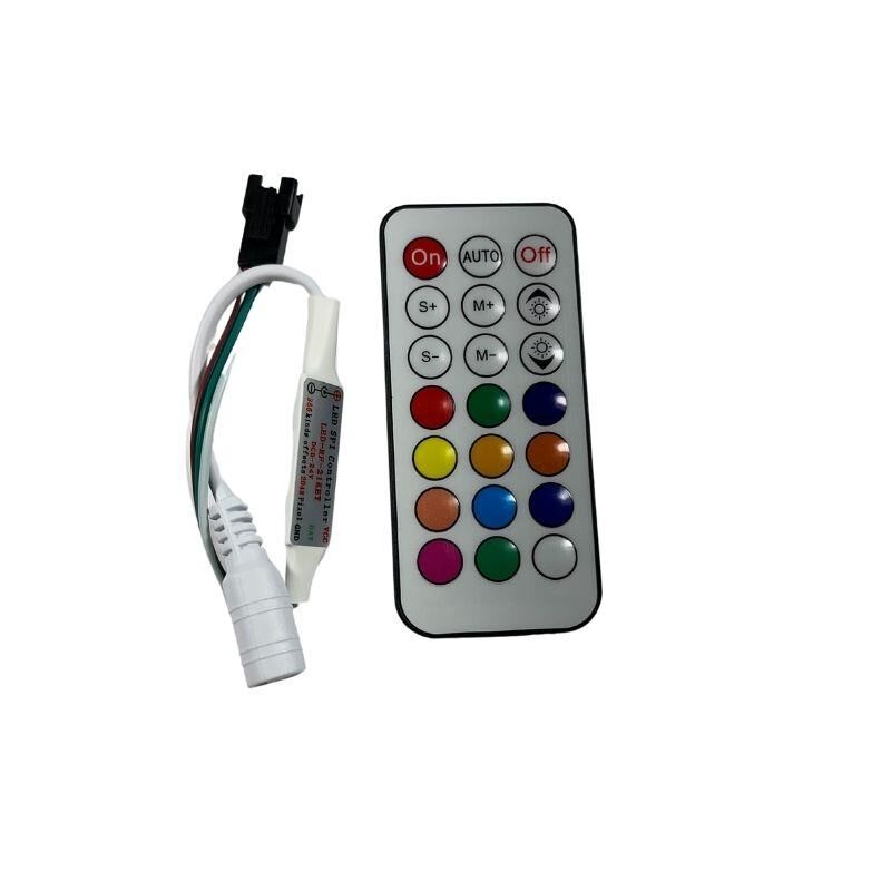 SP104E WS2811-WS2812 Volt ARGB Pixel Kontrol Devresi 21 Tuşlu RF Kumandalı Magic Led