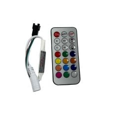 SP104E WS2811-WS2812 Volt ARGB Pixel Kontrol Devresi 21 Tuşlu RF Kumandalı Magic Led