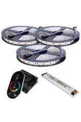 RGB ŞERİT LED  VE KUMANDALI  (5050 1M/60 LEDLİ 3 Çipli )