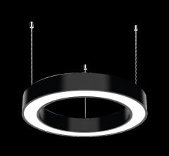 YUVARLAK LİNEER AYDINLATMA SİYAH KASA GÜNIŞIĞI IŞIK 50 CM SİMİT LED ARMATÜR