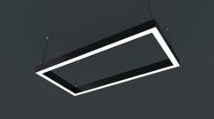 DİKDÖRTGEN LİNEER AYDINLATMA ARMATÜR Siyah - Beyaz 6000-6500K - Çap : 50x100cm (3m) - 96W - 12,480Lm