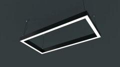 DİKDÖRTGEN LİNEER AYDINLATMA ARMATÜR Siyah - Günışığı 3000-3200K - Çap : 50x100cm (3m) - 96W - 12,480Lm