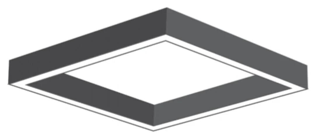 KARE LİNEER AYDINLATMA ARMATÜR Siyah - Beyaz 6000-6500K - Çap : 100x100cm (4m) - 128W - 16,640Lm