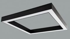 KARE LİNEER AYDINLATMA ARMATÜR Siyah - Beyaz 6000-6500K - Çap : 100x100cm (4m) - 128W - 16,640Lm