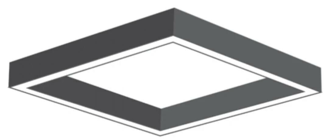 KARE LİNEER AYDINLATMA ARMATÜR Siyah - Beyaz 6000-6500K - Çap : 60x60cm (2,4m) - 76W - 9,880Lm