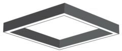 KARE LİNEER AYDINLATMA ARMATÜR Siyah - Günışığı 3000-3200K - Çap : 120x120cm (4,6m) - 147W - 19,110Lm