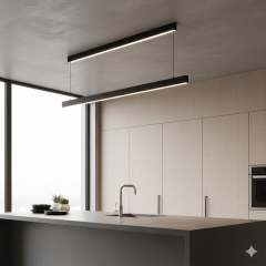 LİNEER AYDINLATMA ARMATÜR SIVA ÜSTÜ Siyah - Gün Işıgı 3000-3200K - 120cm (Askı Aparatı Dahildir)