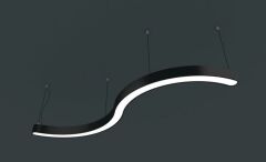 SU YOLU LİNEER AYDINLATMA ARMATÜR Siyah - Beyaz 6000-6500K - Çap : 200cm (2m) - 75W - 9750Lm