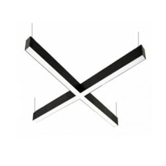 X LİNEER AYDINLATMA LED ARMATÜR Siyah - Natural Beyaz 4000-4500K - Çap : 50x50cm (1m) - 32W - 4160Lm