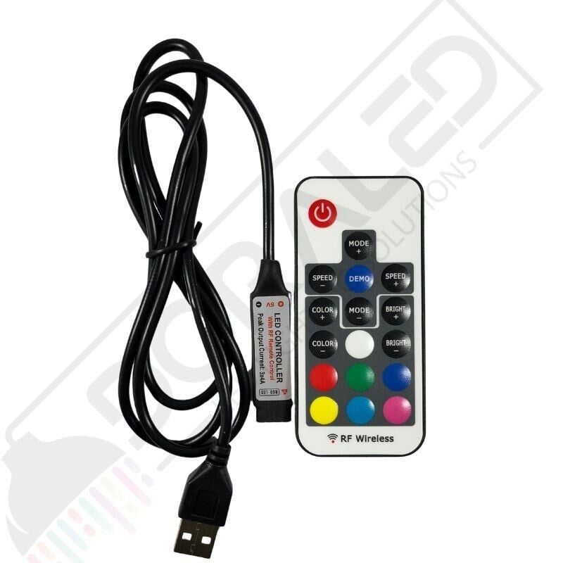 RGB KONTROL MODÜLÜ RF USB Giriş 5-24 Volt LED şerit için 5V