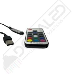 RGB KONTROL MODÜLÜ RF USB Giriş 5Volt LED şerit için 5V