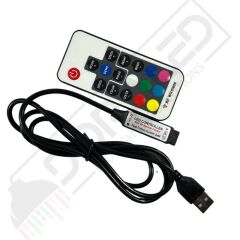 RGB KONTROL MODÜLÜ RF USB Giriş 5Volt LED şerit için 5V