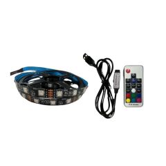 Televizyon Monitör Arkası RF Kumandalı Rgb Şerit Led 1 Metre 60Led/m