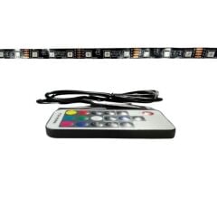 Televizyon Monitör Arkası RF Kumandalı Rgb Şerit Led 1 Metre 60Led/m