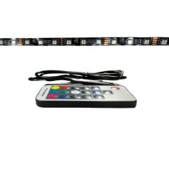 Televizyon Monitör Arkası RF Kumandalı Rgb Şerit Led 1 Metre 60Led/m