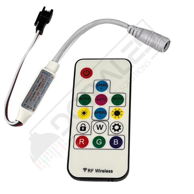 SP104E WS2811-WS2812 Volt ARGB Pixel Kontrol Devresi RF Kumandalı Magic Led