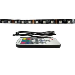 Televizyon Monitör Arkası RF Kumandalı Rgb Şerit Led 5 Metre 60Led/m