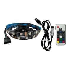 Televizyon Monitör Arkası RF Kumandalı Rgb Şerit Led 5 Metre 60Led/m